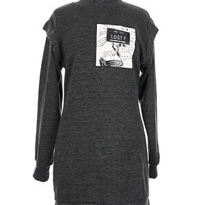 MANIERE DE VOiR Charcoal Sweatshirt Dress